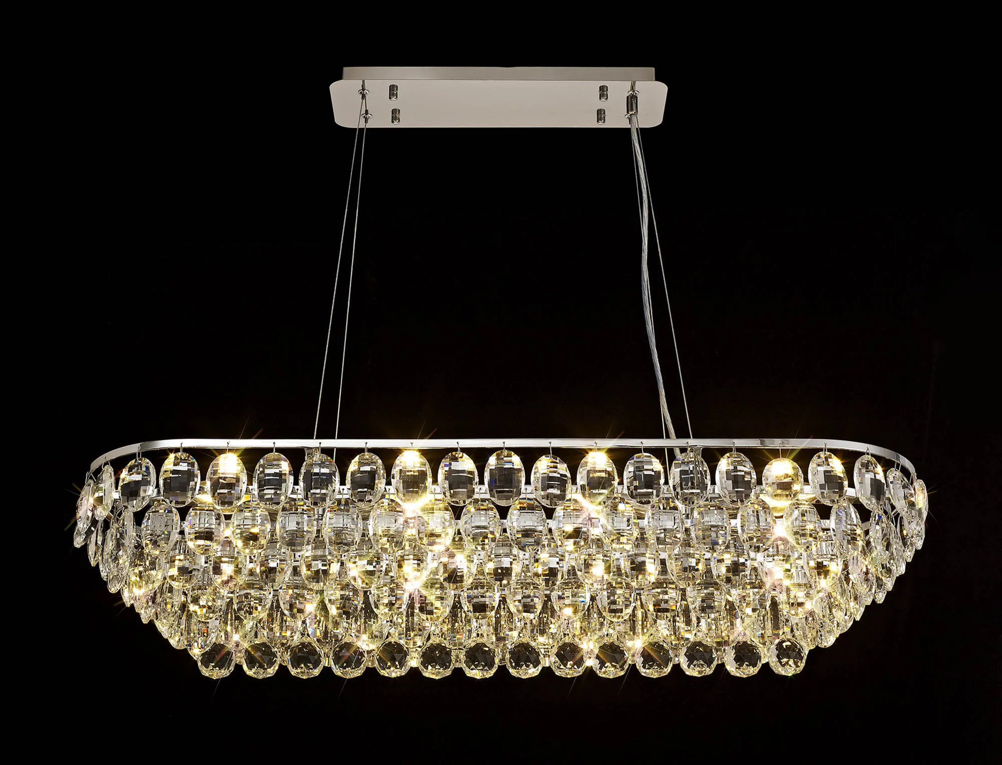 IL32820  Coniston Linear Pendant 8 Light (15.7kg) Polished Chrome